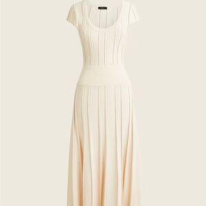 J.Crew Elegant Cream Sweater Midi Dress